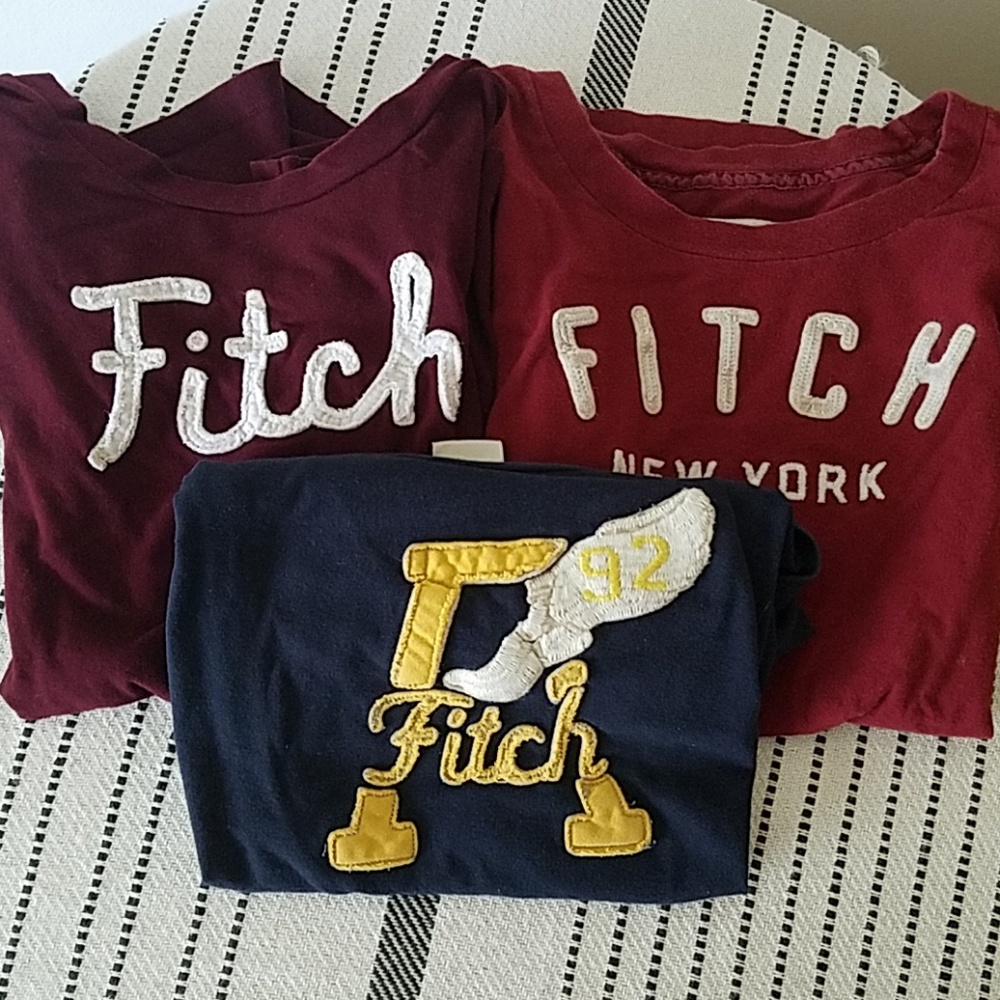 Lot of 3 graphic tees Abercrombie and Fitch Large